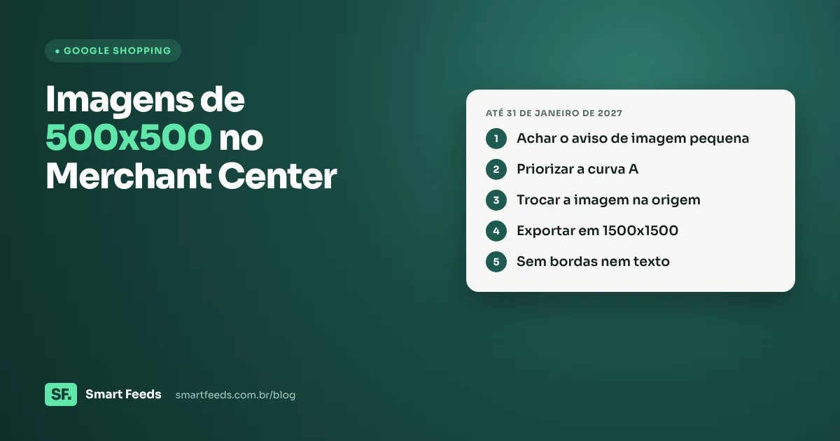 Capa do artigo Imagens de 500x500 no Merchant Center: o que muda em 2027