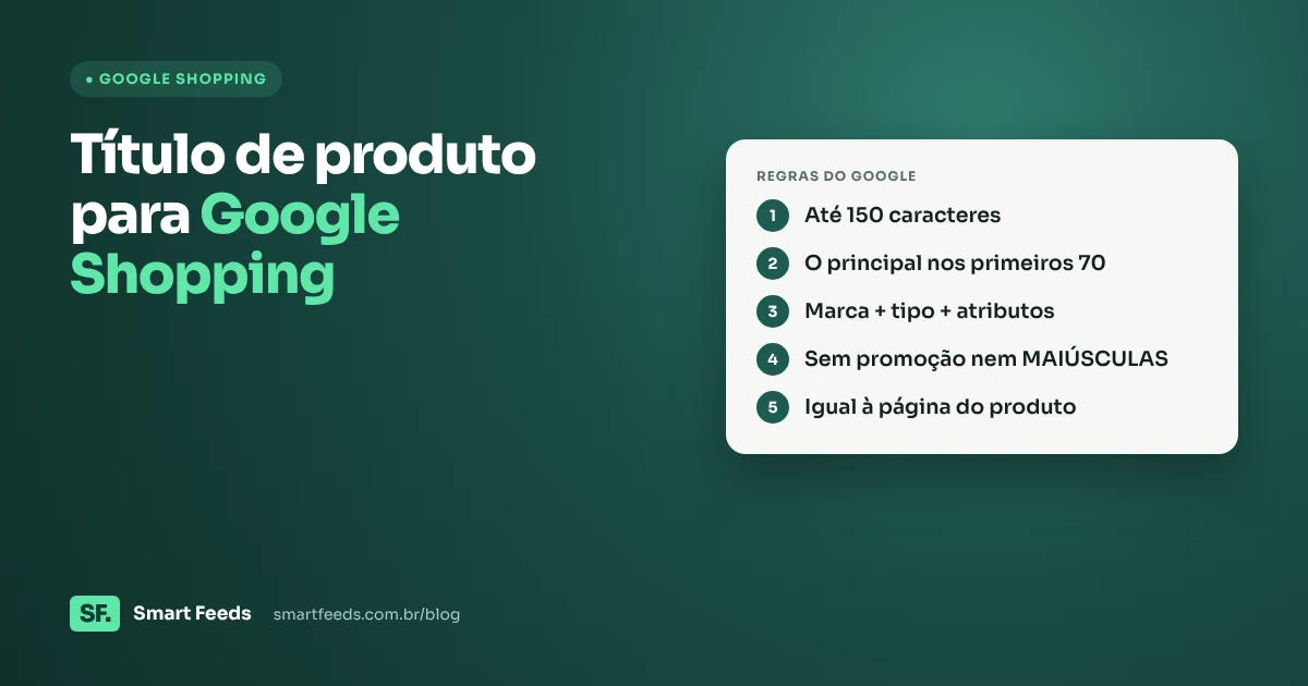 Capa do artigo Título de produto para Google Shopping: regras e modelos