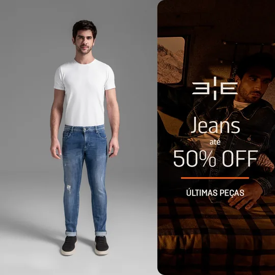 Moldura Jeans até 50% OFF da Hangar33 aplicada à calça skinny